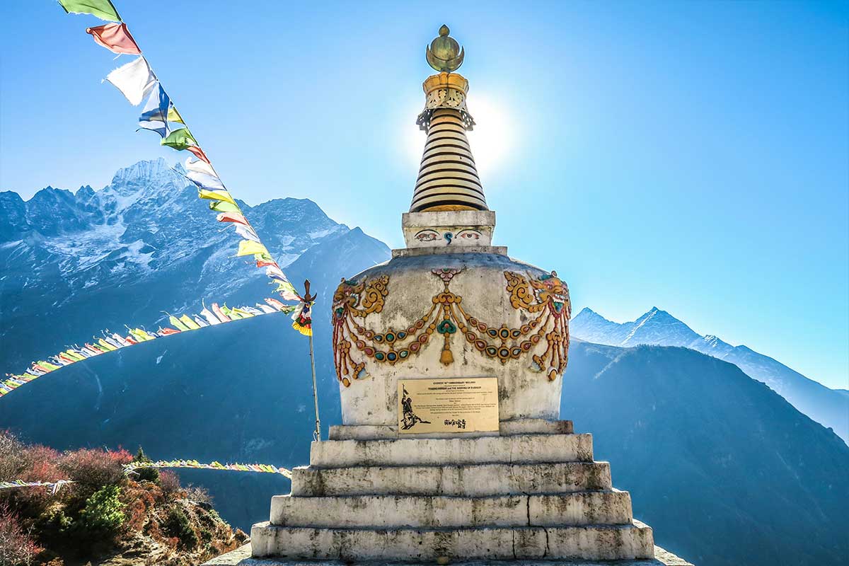 Chortens In Nepal During Ebc Trek